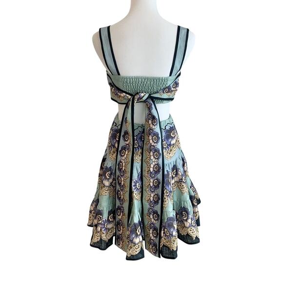 Alemais Madalena Cut Out Mini Dress in Blue US 4 - Picture 9 of 13